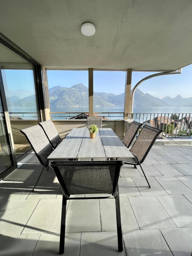Chez-Marie Vue Fantastique Entre Lac Et Montagne Beckenried Exterior foto