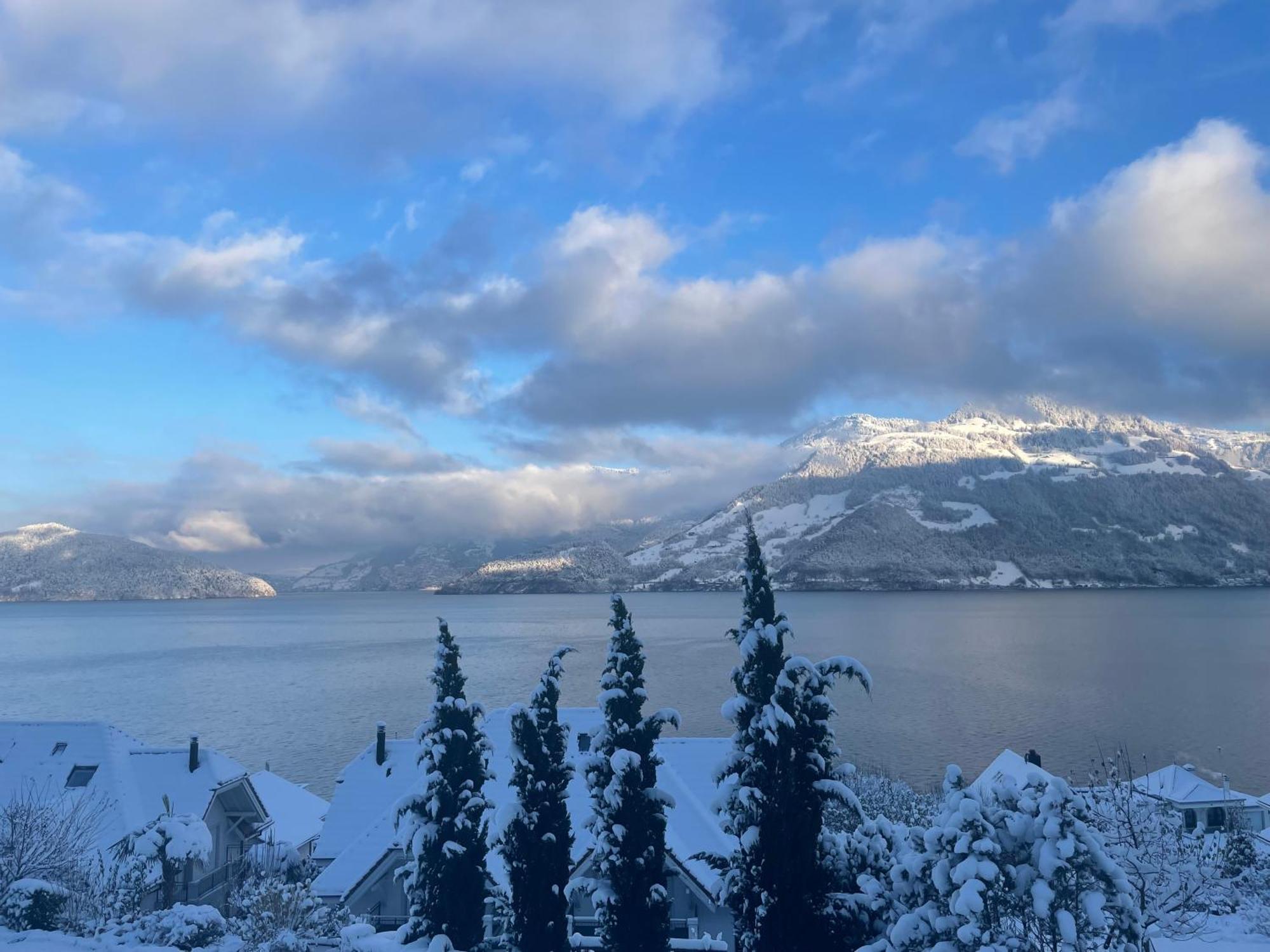 Chez-Marie Vue Fantastique Entre Lac Et Montagne Beckenried Exterior foto